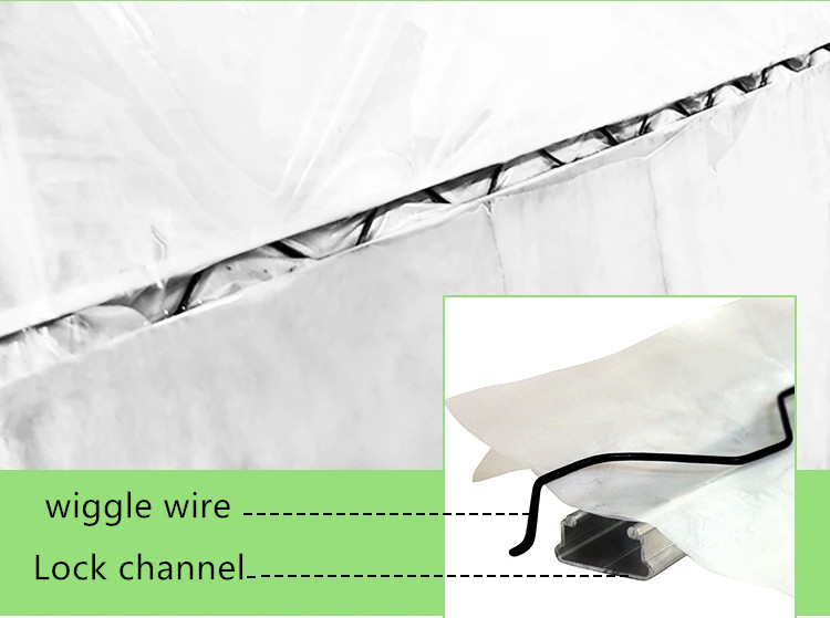 Single Layer Plastic Coated Wiggle Spring Wire 2m Length for Greenhouse Film Accessory
