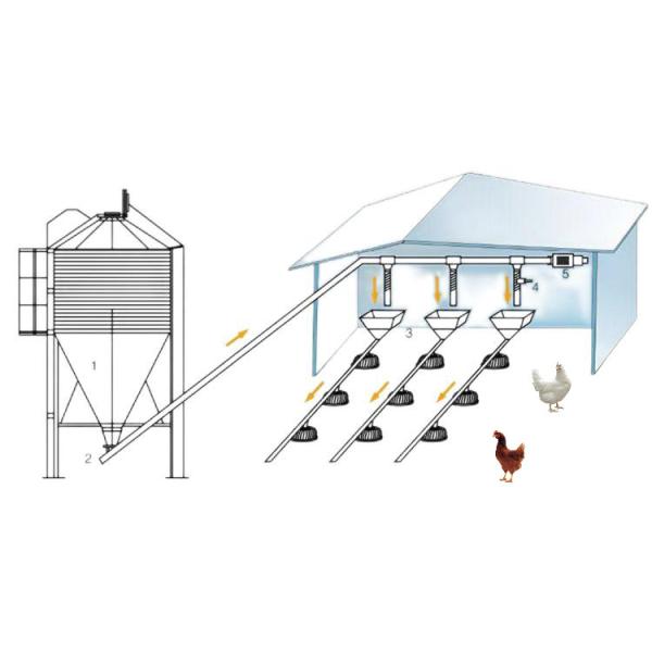 Buy cheap 45-65 broiler Chicken Breeding Equipment HX Chicken Feed System from wholesalers