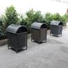 Buy cheap Customized Outdoor Trash Cans , Steel Trash Bin For Park Street from wholesalers