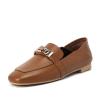 Buy cheap Genuine Leather Slip On Casual Loafer Shoes JBF01 Beige Flat Heels from wholesalers