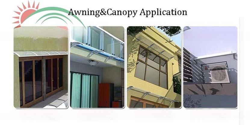 Door Canopy And Non-Toxic Polycarbonate Awnings For Clear Protection