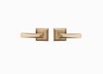 Amertop brass Privacy Lever Door Handle for Bedroom Bathroom, Reversible for