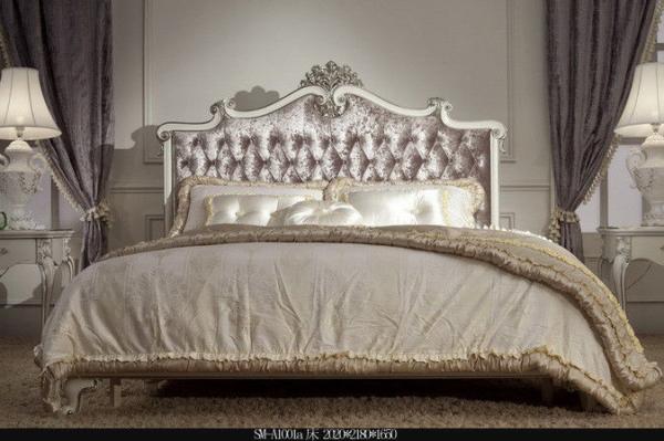 Buy cheap Italian Style Luxury European Bedroom Furniture Set Hand Carved Velvet Royal Double Bed from wholesalers