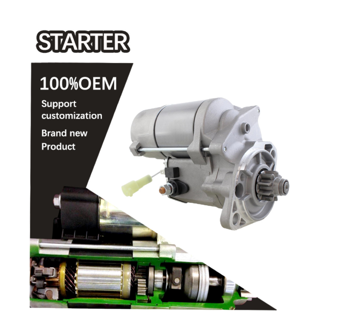 12V 9T CW STARTER 1946063011, 1946063012, 1946063013 19460-63011, 19460-63012, 19460-63013 228000-6950, 228000-6951