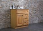White Custom Bathroom Vanity Tops Narrow Square Single Sink Prefabricated