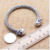 Buy cheap Sterling Silver Cable Cuff Bracelet with Skull Vintage Jewelry (B6041204) from wholesalers