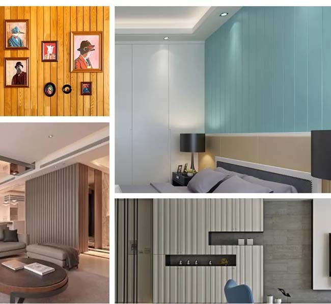 Indoor Decoration Wood Fluted Composite WPC Wall Panel 160mm x 24mm Waterproof