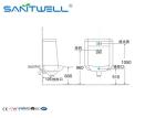 Gravity cleaning bathroom urinal white ceramic wall hung , men at urinals