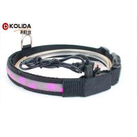 Buy cheap Comfortable Light Up Safety Night Glow Custom Dog Collars Adjustable product