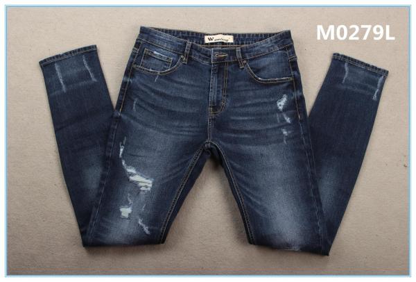 Buy cheap 373 Gsm 11 Oz Deep Azul Cotton Stretch Slub Denim Fabric Blue Jeans Fabric from wholesalers