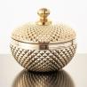 Buy cheap 5 Ounces Mini Clear Glass Storage Jar Gold Plated Machine Pressed For Cube Sugar from wholesalers