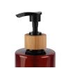 Buy cheap 60ml 80ml 100ml 120ml 150ml 180ml 200ml 250ml 300ml Natural Elegant Amber Flat Shoulder PET Bottle With Natural Bamboo Lotion Pump from wholesalers