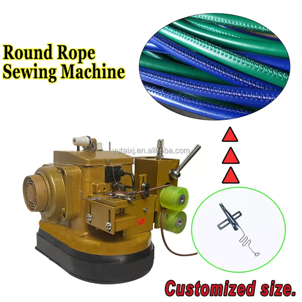 Round Rope Data Cable Leather Shoe Stitching Machine With 2500rpm And 0.65KW Power