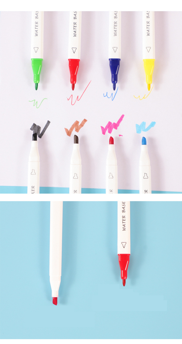 Multi Colored Art Marker Set 12 18 24 36 48 Colors Highlighter Marker Pen Double Tips