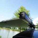 Modern Outdoor Roof Top Tent 2.5*2.5M 3D Embossed Vinyl Semi Automatic Car Side