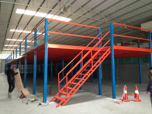 Buy cheap Q235b Cold Rolled Steel Mezzanine Floor Boards , Heavy Duty Mezzanine Storage Systems from wholesalers