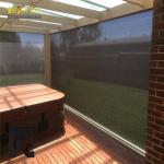 Motorized Retractable Window Awnings Outdoor Sunscreen Roller Blinds Fabric UV