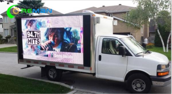 Quality Outside Full Color P8 Mobile LED Screen Rental Mbi5124 SMD 3535 Front Back IP65 for sale