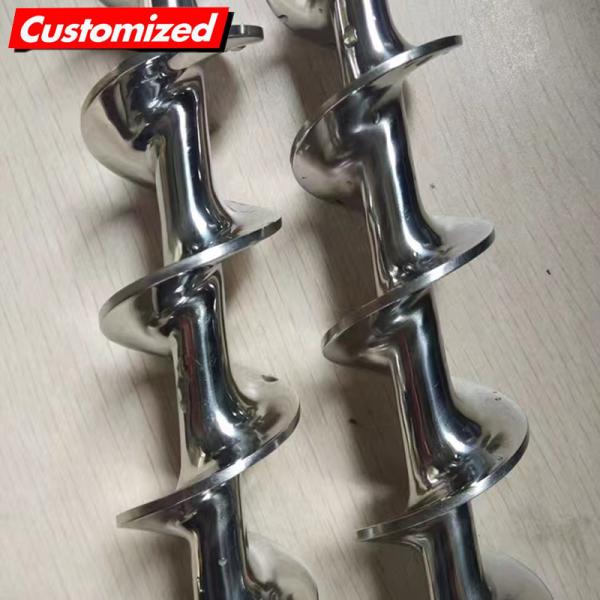 45 Deg Inclination Angle Shaftless Auger Screw Conveyor For Poor Fluidity