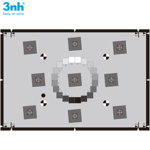 SineImage Standard ISO 12233:2014 E-SFR test chart compliant with the ISO standard