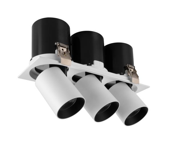 Buy cheap 3x12W LED360 degree rotating down light Living room Shop Clothing store retractable recessed ceiling spotlights from wholesalers