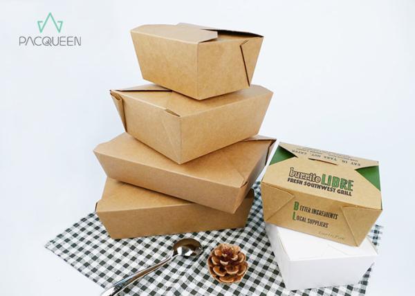 Buy cheap Fruit Salad Kraft Paper Takeaway Boxes Eco Friendly Oil Resistant from wholesalers