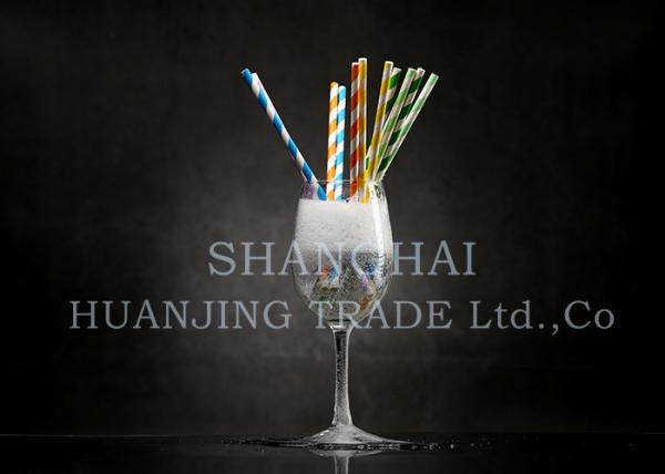 Buy cheap Food Grade Bleached Disposable Paper Straws With Harmless Non Toxic Ink from wholesalers