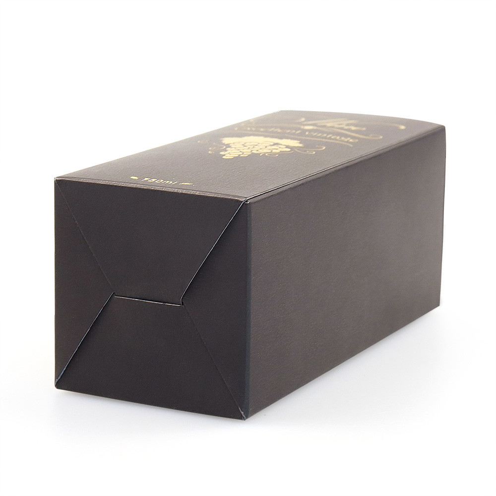 Eco Friendly Black Card Gold Foil Custom Makeup Box Skincare Box Packaging