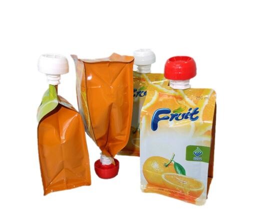 Stand Up premium material made standing pouch with spout for juice packing
