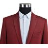 Buy cheap Dark Red Mens Slim Fit Suit Blazer Knitted Fabric Bespoke Latest Designs from wholesalers