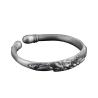Buy cheap Women Engraved Water Lily Buddhist Sutras Sterling Silver Cuff Bracelet (XH056241) from wholesalers