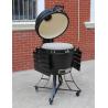 Buy cheap 61cm Ceramic Black 24 Inch Kamado Grill Bamboo Shelves And Handle from wholesalers