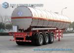3 Axle 38000L Butyl Acetate Chemical Liquid Tank Trailers With Ellipse Shaped