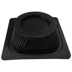 Customized Disposable Black PP Plastic Square Heat Sealed Film Container Tray