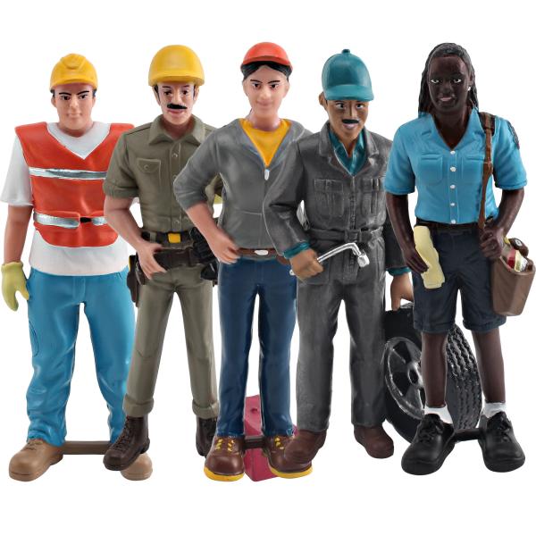 Buy cheap 5 PCS People at Work Model Toy Pretend Professionals Figurines Career Figures Individually Hand-Painted People Toys from wholesalers
