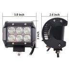 4.5 Inch 18 W Mini Car Light Bar , Double Row 4x4 LED Light Bar For Trucks