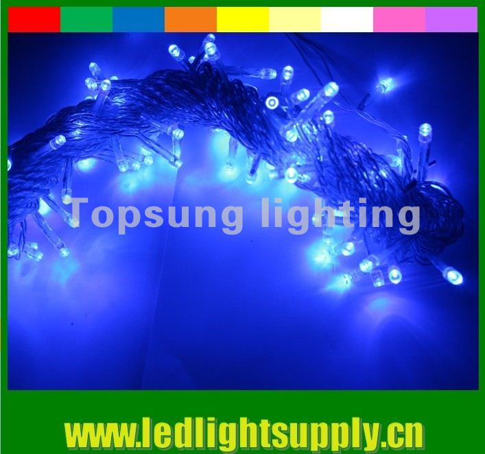 220v blue connectable fairy string lights 10m shenzhen factory