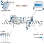 ABS Steel 1 Crank Movable Patient Care Hospital Manual Nursing Bed