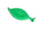 Sleeping Inflatable Travel Pillow Green Leaf Shape Polyester / Cotton Material