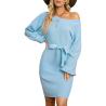Buy cheap Knit Solid Color Slim Women'S Long Sleeve Off - Shoulder Dress Clothing For Small Business from wholesalers
