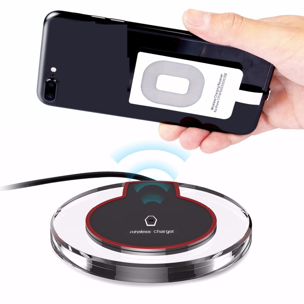 Round Crystal Fantasy Wireless Charging Pad Qi Wireless Charger for Samsung Galaxy