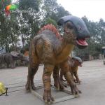 Theme Park Life Size Animatronic Dinosaur Parasaurolophus Realistic Dinosaur