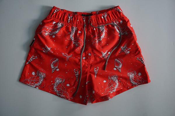 Buy cheap Sublimated Custom Mens Jellyfish Swim Trunks Peach Skin Fabric Short Length from wholesalers