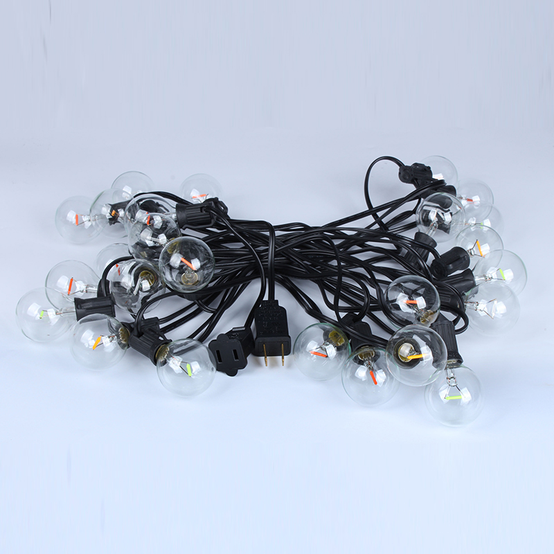 Hot Sale 25Feet G40 string light Multicolor LED Globe String Light Patio Wedding string lights