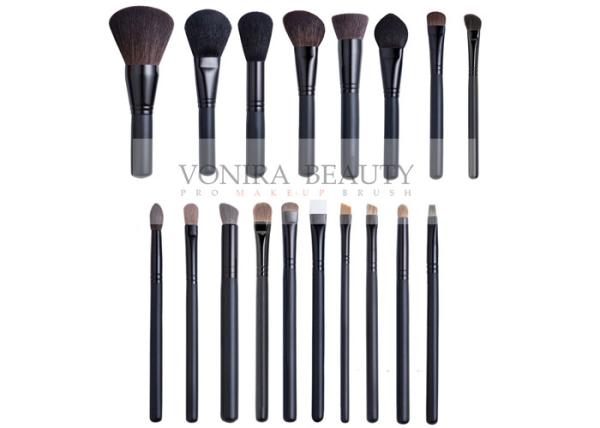 Buy cheap Affordable Animal Hair Makeup Brushes With Black Matte Wooden Handle from wholesalers