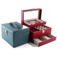 Buy cheap Portable PU Leather Travel Jewelry Drawer Organizer Box With Mirror Multi product