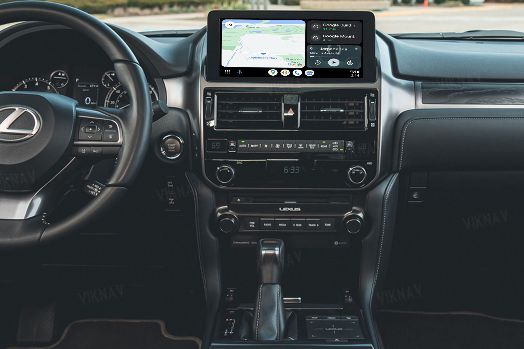 Viknav Fit For Original Car Screen Linux System For Lexus GX 2022 2023 Wireless Apple CarPlay Android Auto