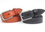 Casual Formal 20cm Business Leather Belt Hand Stitching Adjustable Length