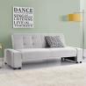 Buy cheap Linen Fabric Grey Velvet Foldable Sofa Bed Italian BSCI Certification from wholesalers