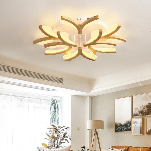 Buy cheap Nordic Log LED Ceiling Lamp Creative Personality Bedroom Book Room Simple Modern Solid Wood ceiling lights(WH-WA-45) from wholesalers